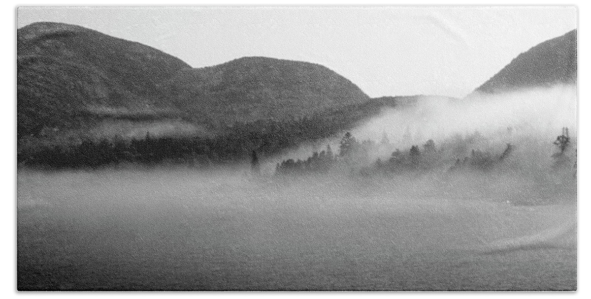 Fog Beach Towel featuring the photograph Fog over Fishermens Bay by James C Richardson