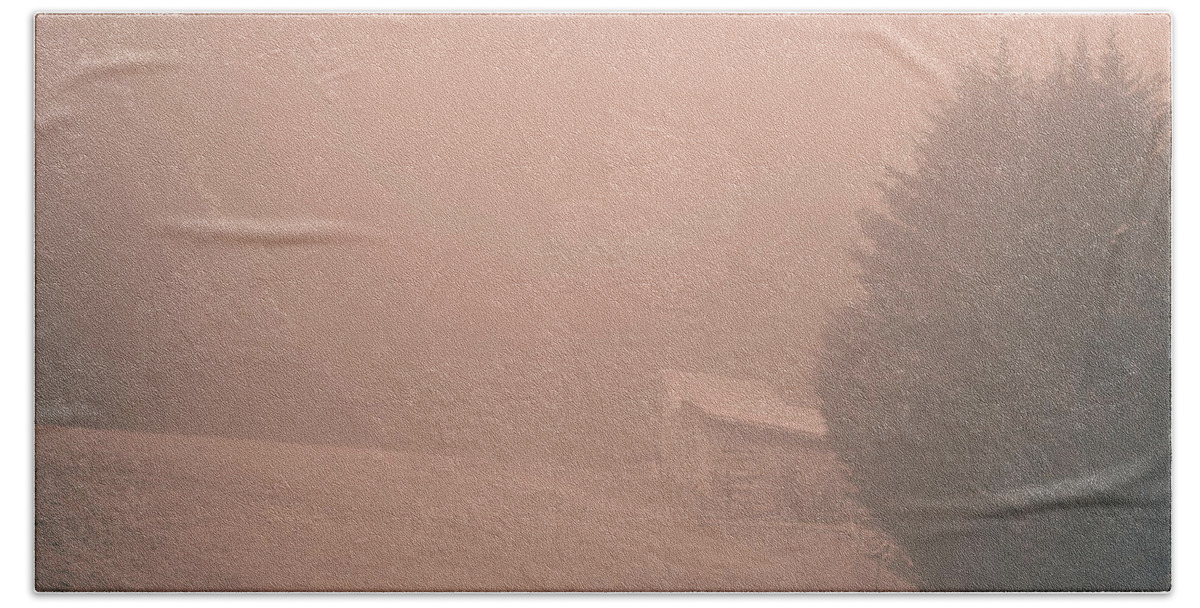 Farm Beach Towel featuring the photograph Foggy Farm Morning by Joni Eskridge