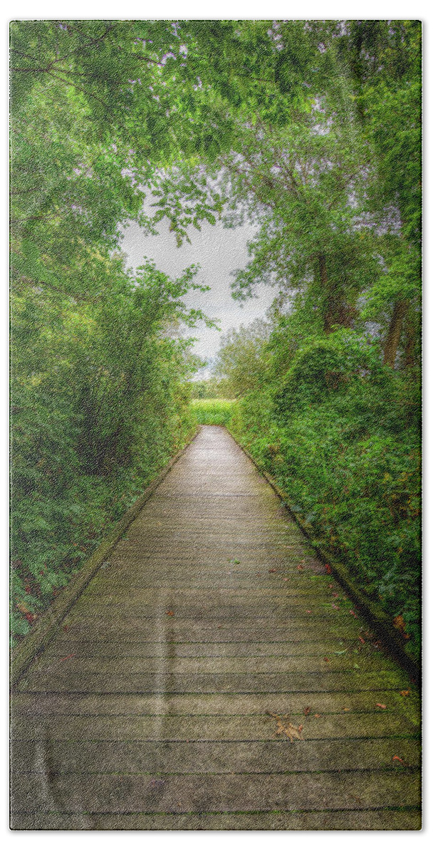 Path Beach Towel featuring the photograph Follow Your Path by Brad Bellisle