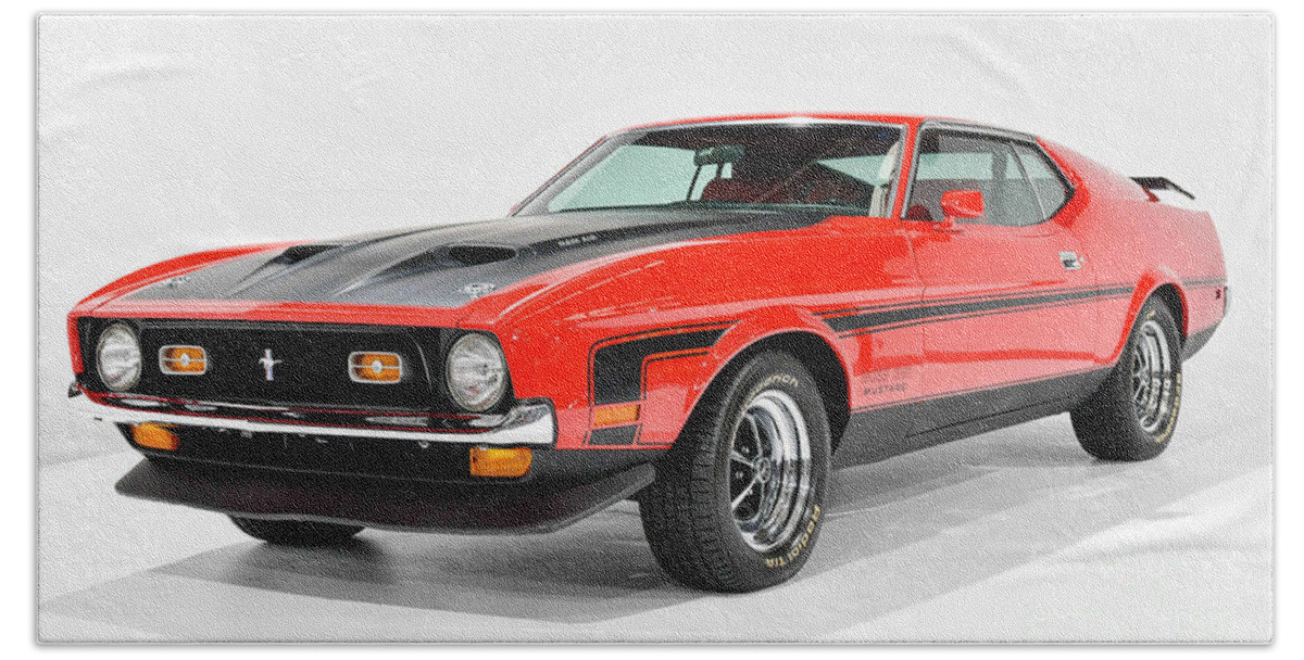 Ford Beach Towel featuring the photograph Ford Mach 1 by Action