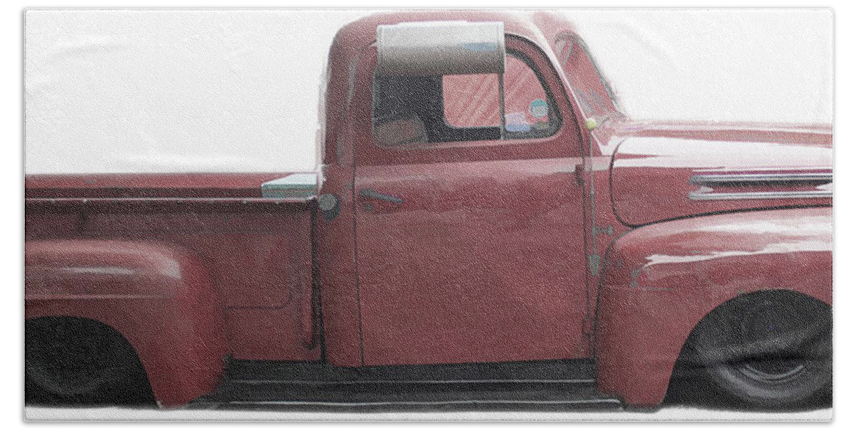Ford Truck Beach Towel featuring the photograph Ford vintage Truck 1950s by Cathy Anderson