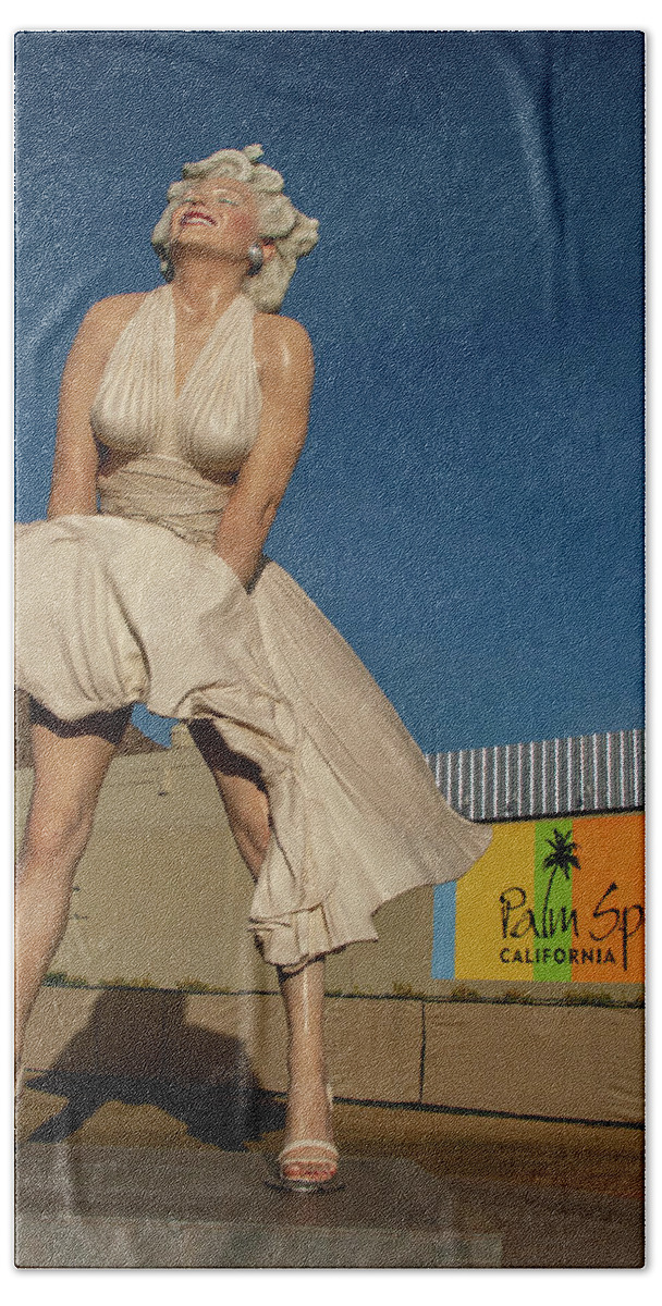 Blue Beach Towel featuring the photograph Forever Marilyn by Leslie Struxness