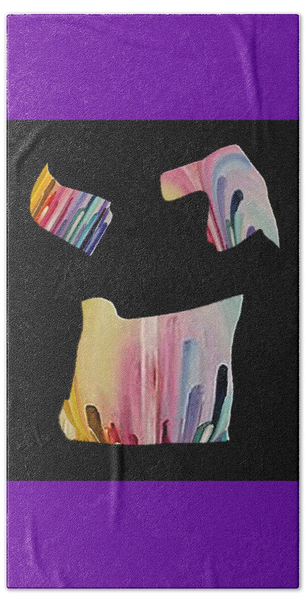 Abstract Art Beach Towel featuring the digital art Fragments of My Imagination by Ronald Mills