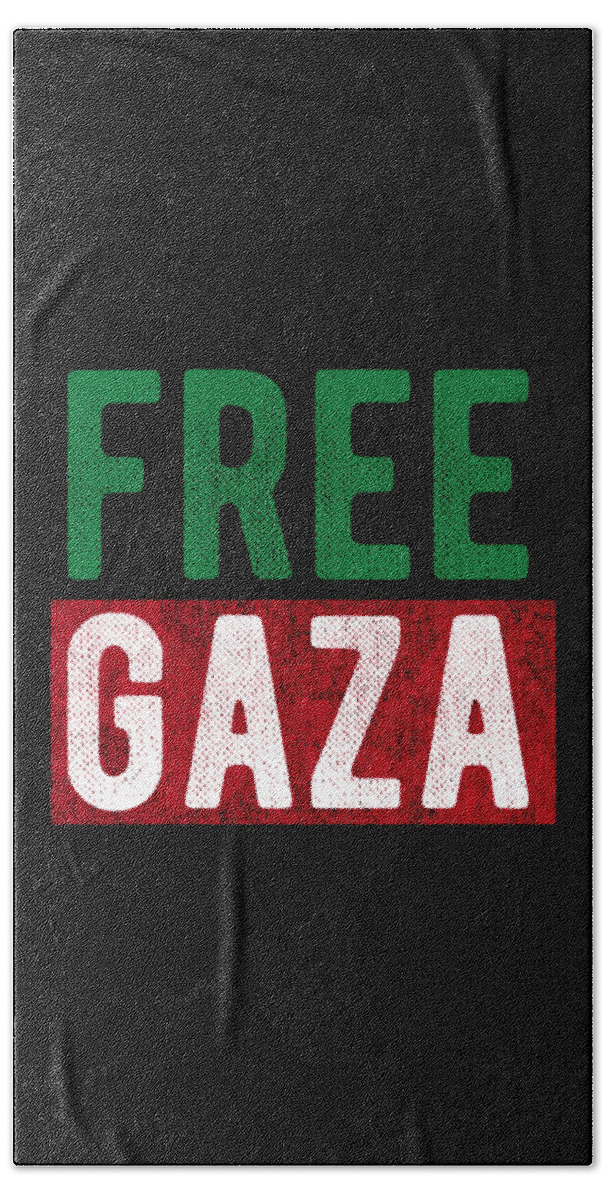 Palestine Beach Towel featuring the digital art Free Gaza Palestine by Flippin Sweet Gear