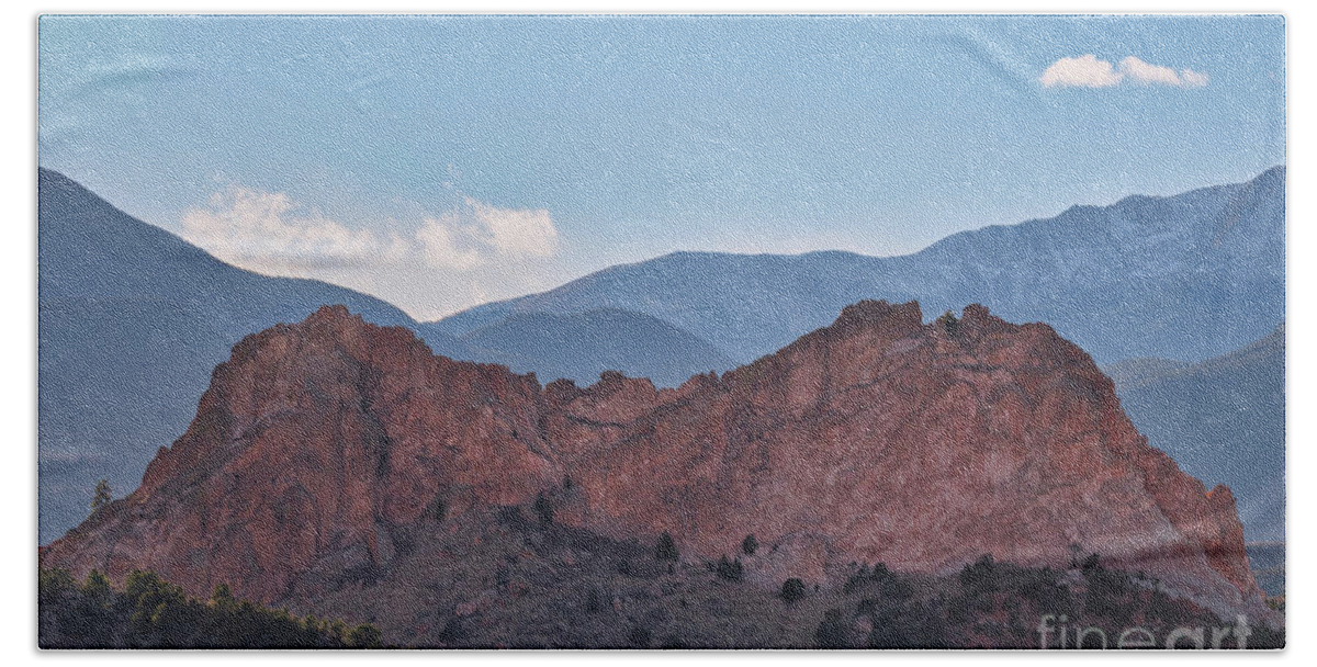 Garden Of The Gods Beach Towel featuring the photograph Garden of the Gods Gray Rock by Abigail Diane Photography