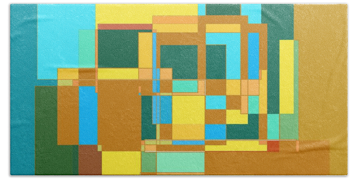 Geometric Beach Towel featuring the digital art Geometrics 1 by Ruth Harrigan