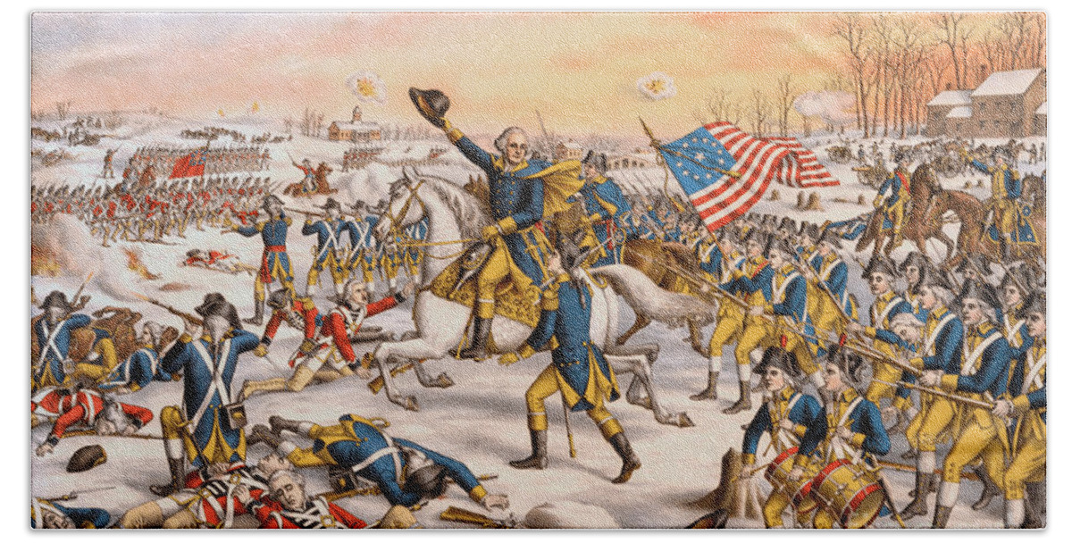 George Beach Towel featuring the photograph George Washington And The American Revolution by Action