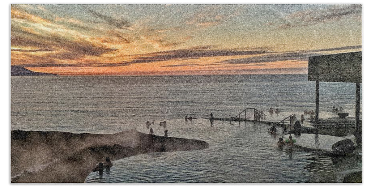Sunset Beach Towel featuring the photograph GeoSea Iceland by Yvonne Jasinski