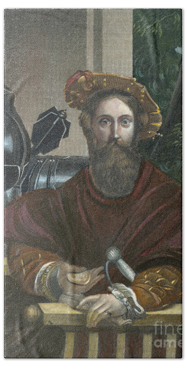 1524 Beach Towel featuring the photograph Gian Galeazzo Sanvitale by Granger