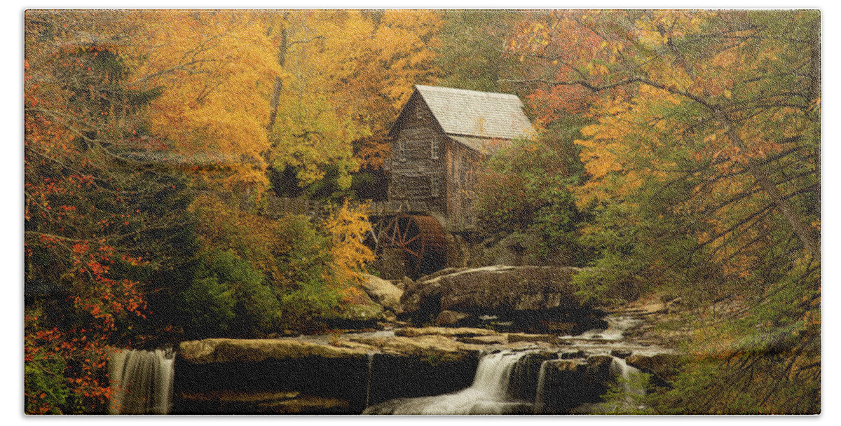 Glades Creek Mill Beach Towel featuring the photograph Glades Creek Mill by Doug McPherson