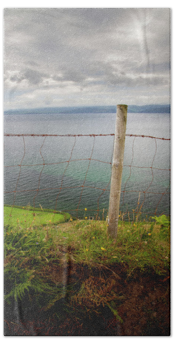 Azure. Green Beach Towel featuring the photograph Glenbeigh Edging by Mark Callanan