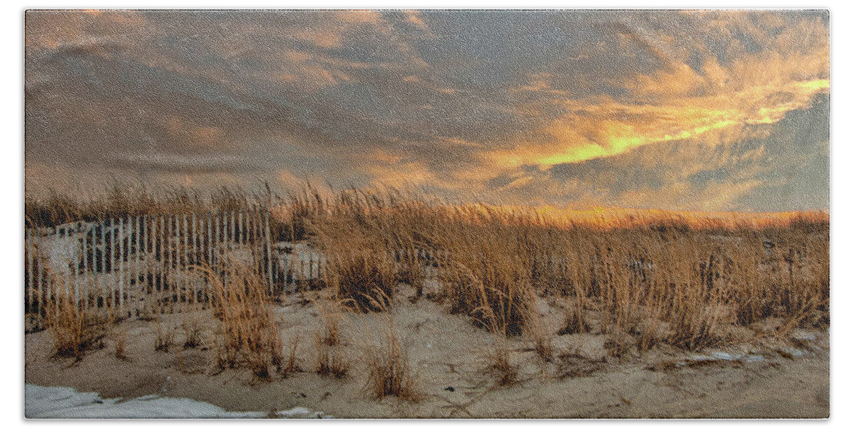 Beach Beach Towel featuring the photograph Golden Beach by Cathy Kovarik