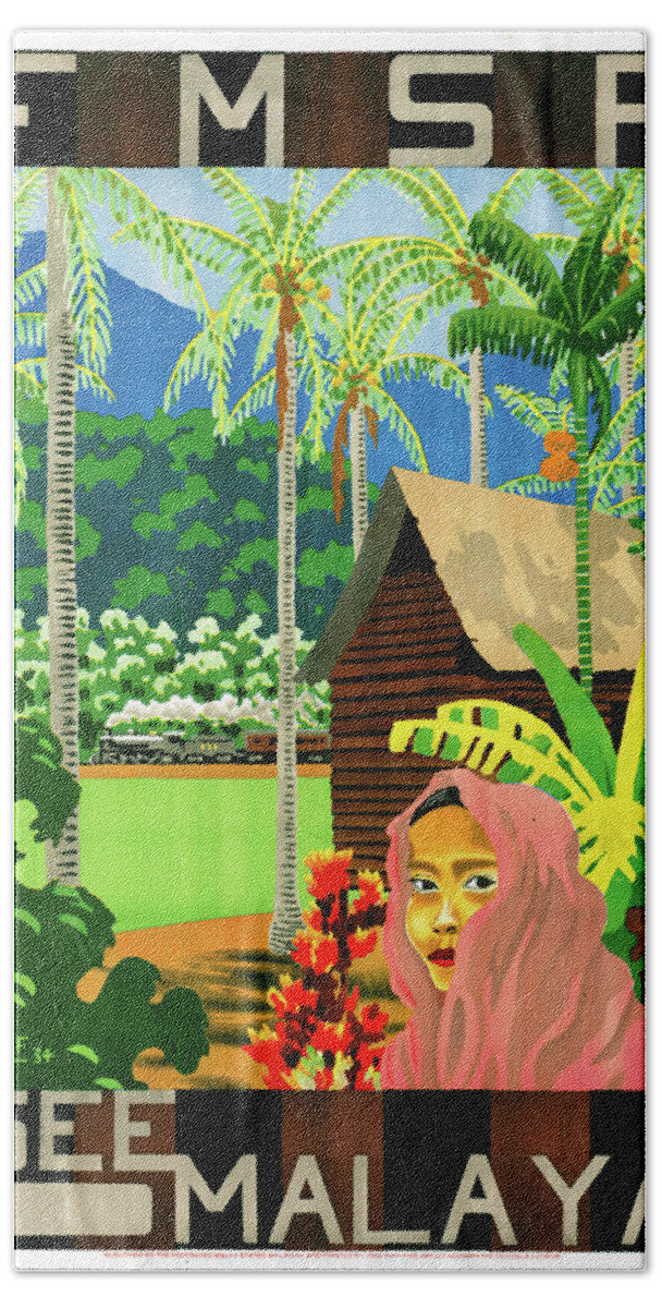 Golden Beach Towel featuring the digital art Golden Chersonese, Malaya by Long Shot