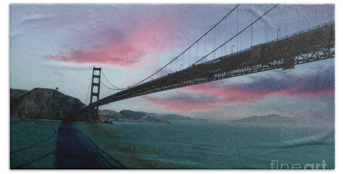 Bridge Beach Towel featuring the photograph Golden Gate Birdge by Julia Robertson-Armstrong