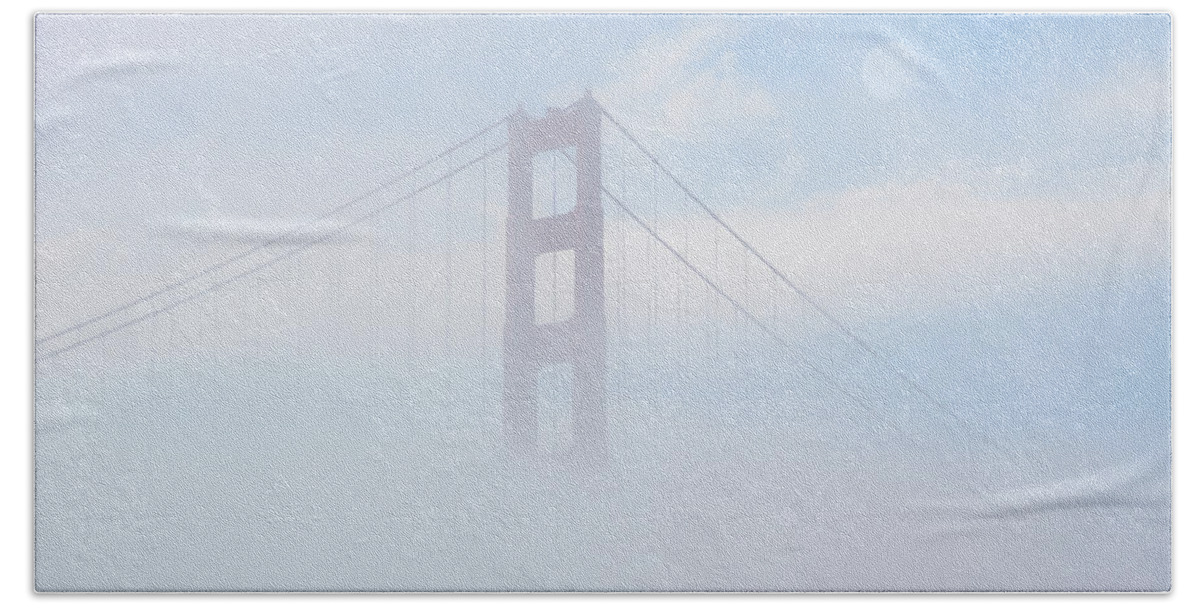 Golden Gate Bridge Beach Towel featuring the photograph Golden Gate Moon by Darren White