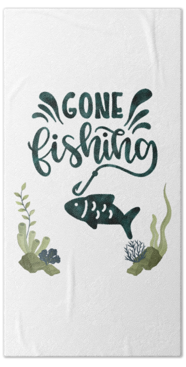Gone Fishing Gone Fishin T-Shirts Fishing Shirts Fishing Tshirts Fishing  Tees Fishing Shirt Beach Towel