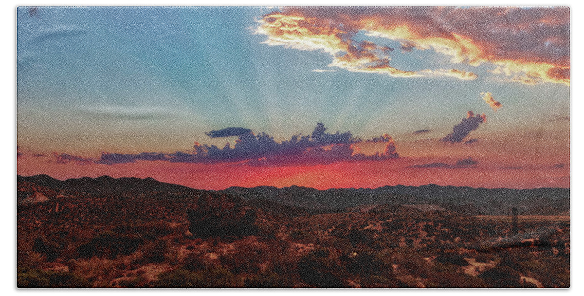 American Southwest Beach Sheet featuring the photograph Good Evening Arizona by Rick Furmanek