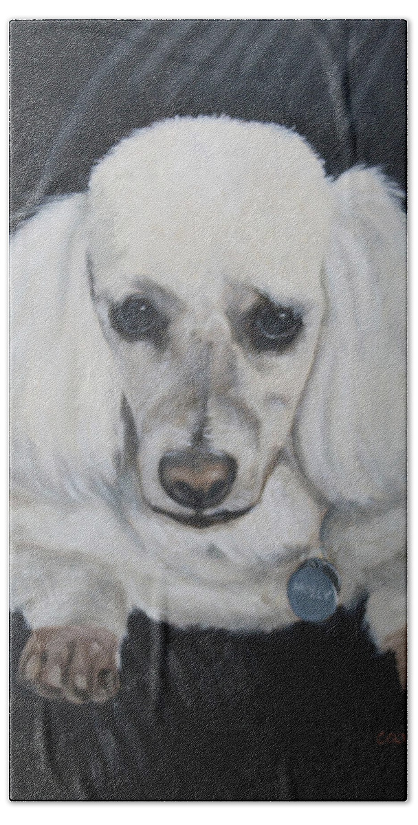 Molly Beach Towel featuring the painting Good Golly Miss Molly by Todd Cooper