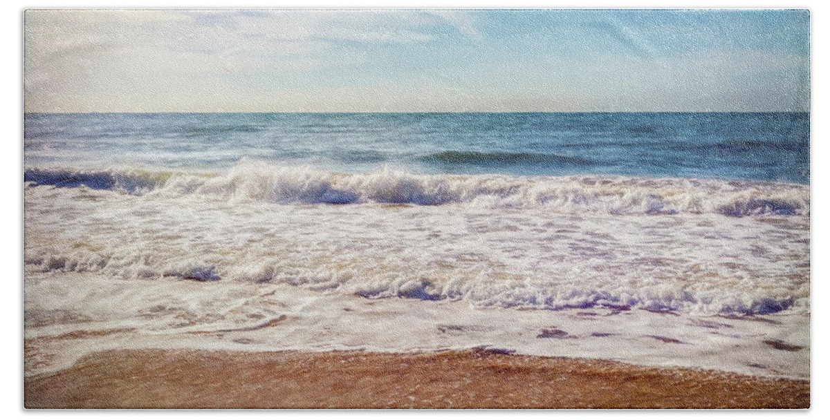 Splashing Waves Beach Sheet featuring the photograph Good Morning Ocean by Tanya C Smith