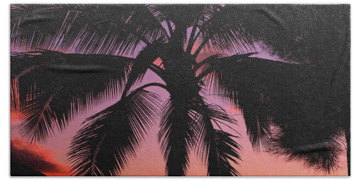 Kauai Beach Towel featuring the photograph Goodnight Hanalei by Tony Spencer