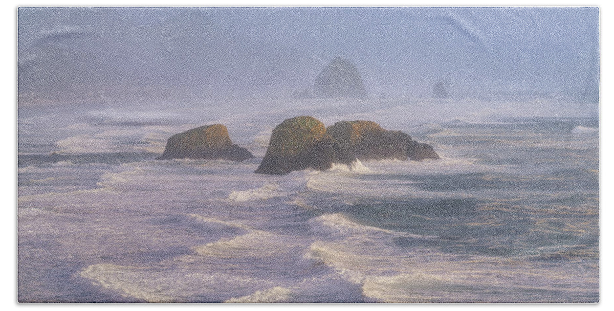 Ecola State Park Beach Towel featuring the photograph Goonies View - Ecola State Park by Darren White