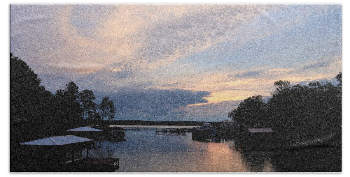 Lake Beach Towel featuring the photograph Goose Rejoice Sunrise by Ed Williams