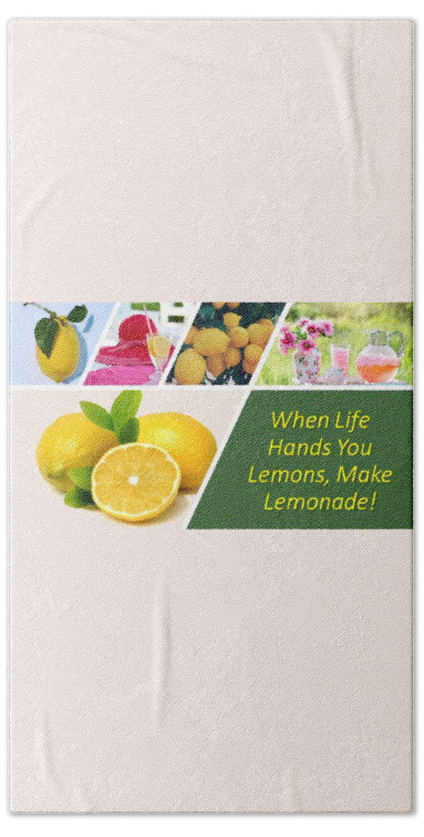 Lemons Beach Towel featuring the photograph Got Lemons Make Lemonade by Nancy Ayanna Wyatt