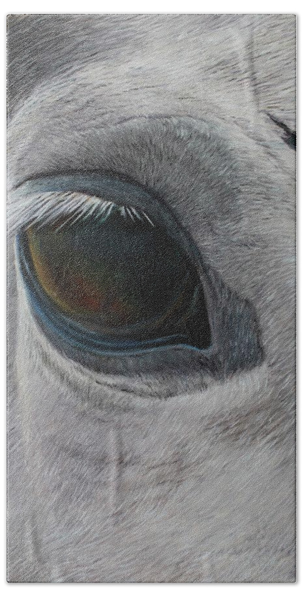 Horse Beach Towel featuring the painting Got My Eye On You by Tammy Taylor