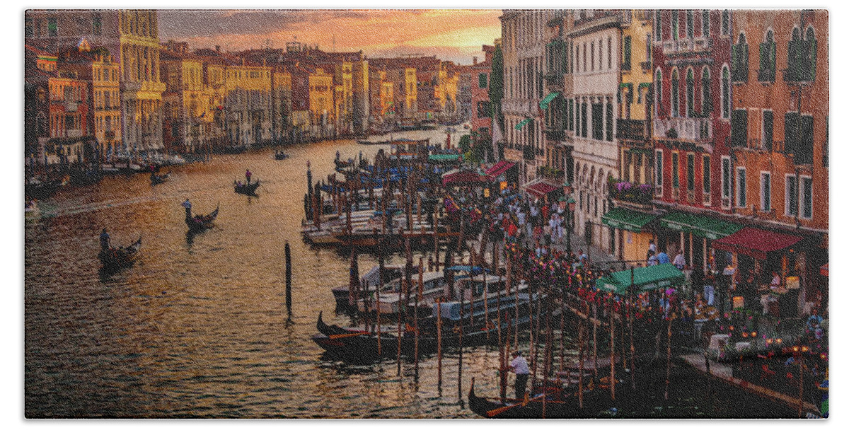 Grand Canal Beach Towel featuring the photograph Grand Canal #2 by Harry Spitz