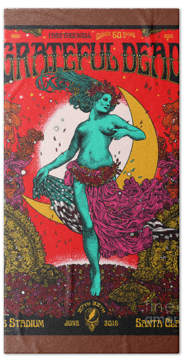Grateful Dead Beach Towel featuring the photograph Grateful Dead Rock Poster by Action