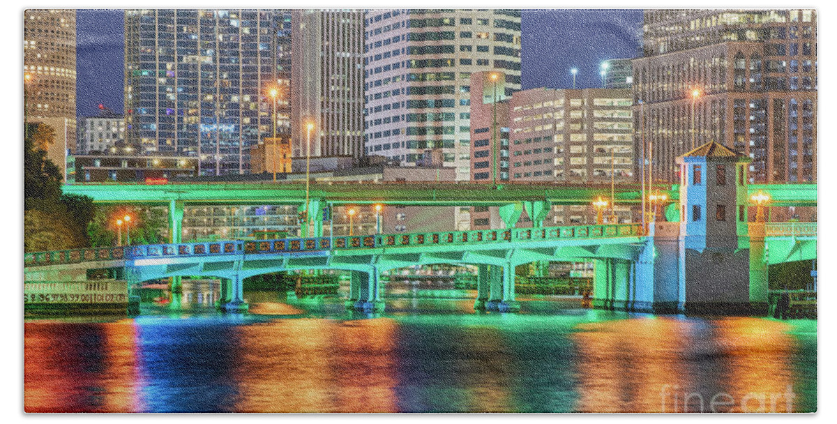 Night Beach Towel featuring the photograph Green by Brian Kamprath