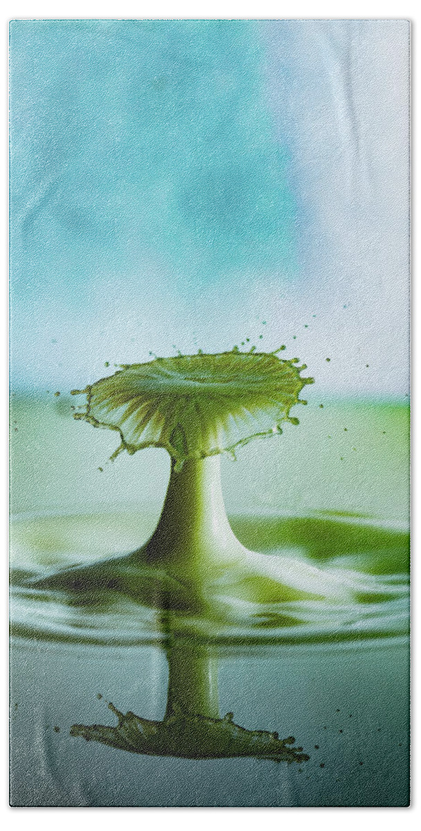 Wall Art Beach Towel featuring the photograph Green Mushroom by Marlo Horne