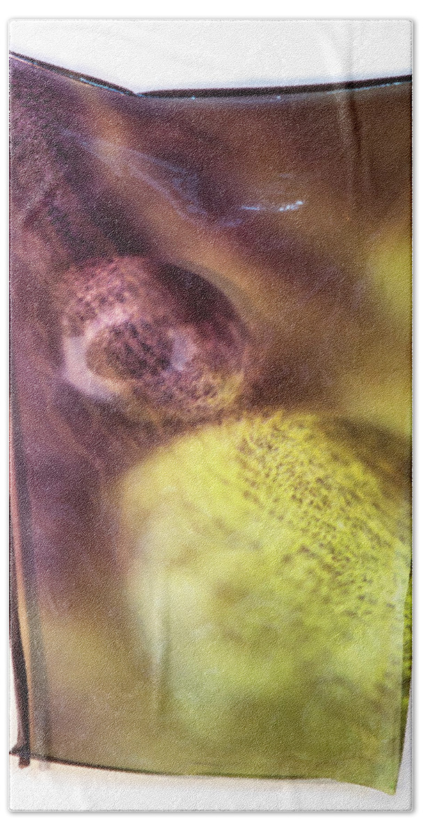 Fine Art Artist Beach Towel featuring the photograph Green Water Drop by Iris Richardson