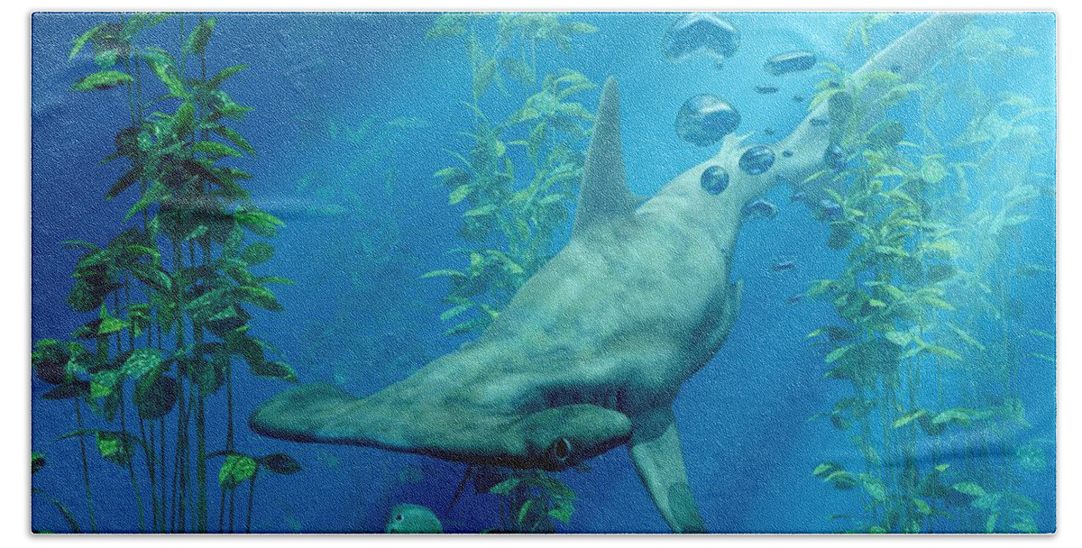 30x60 Large White Shark Hammerhead  Cruise Vacation Pool Gift Bath Beach Towel 