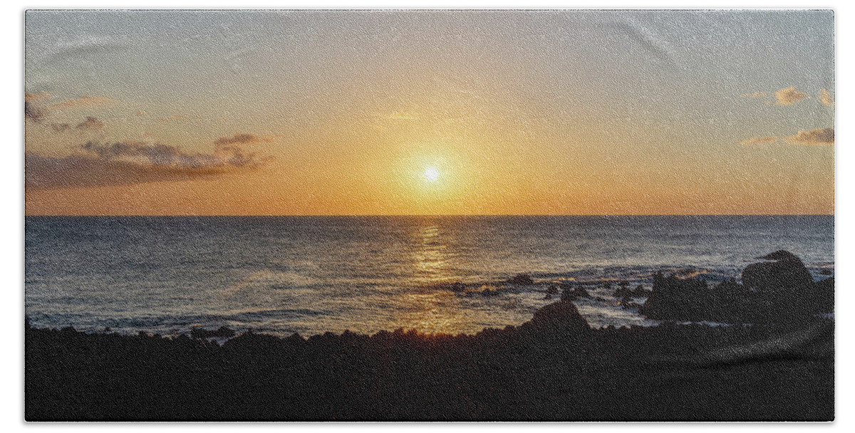 Sunset Beach Towel featuring the photograph Hawaii Sunset by David Beechum