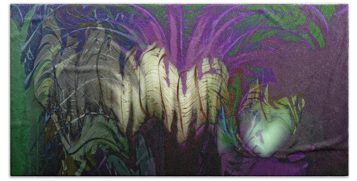Hearts Within Beach Towel featuring the digital art Hearts Within by Linda Sannuti