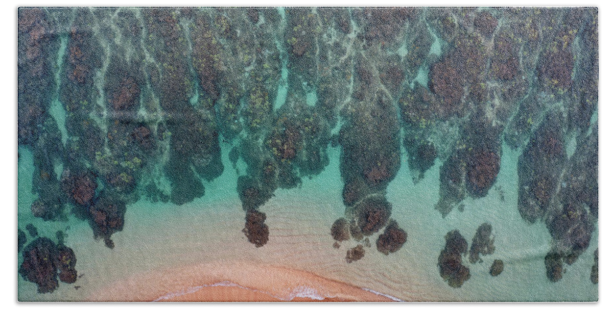 Hawaii Beach Towel featuring the photograph Hideaways Beach Design by Christopher Johnson