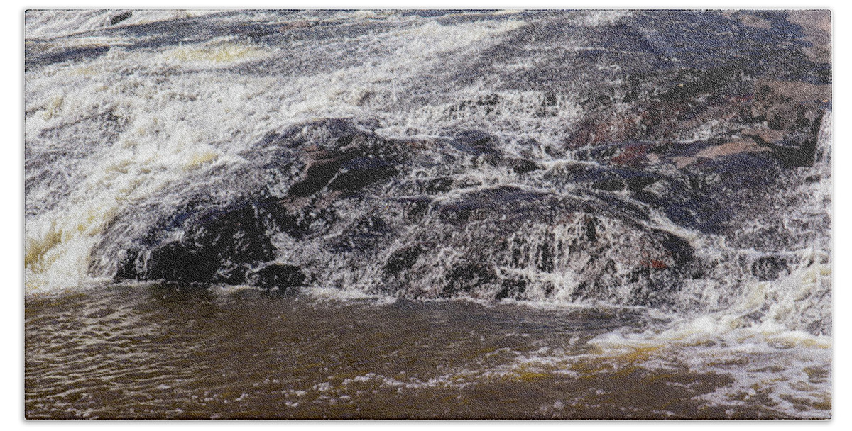 Towaliga River Beach Towel featuring the photograph High Falls Waterfalls by Ed Williams