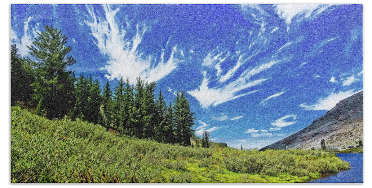 Viewing Beach Towel featuring the photograph Highland Lakes Clouds by David Desautel