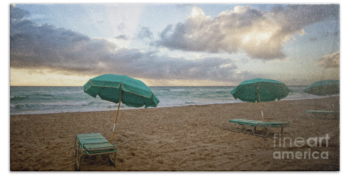 Hollywood Beach Towel featuring the photograph Hollywood Beach Sunrise by Becqi Sherman