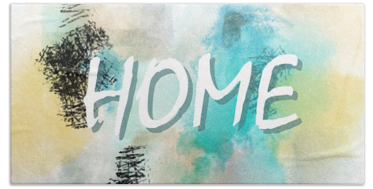 Home Sweet Home Beach Towel featuring the digital art Home sweet home Abstract 70 by Lucie Dumas