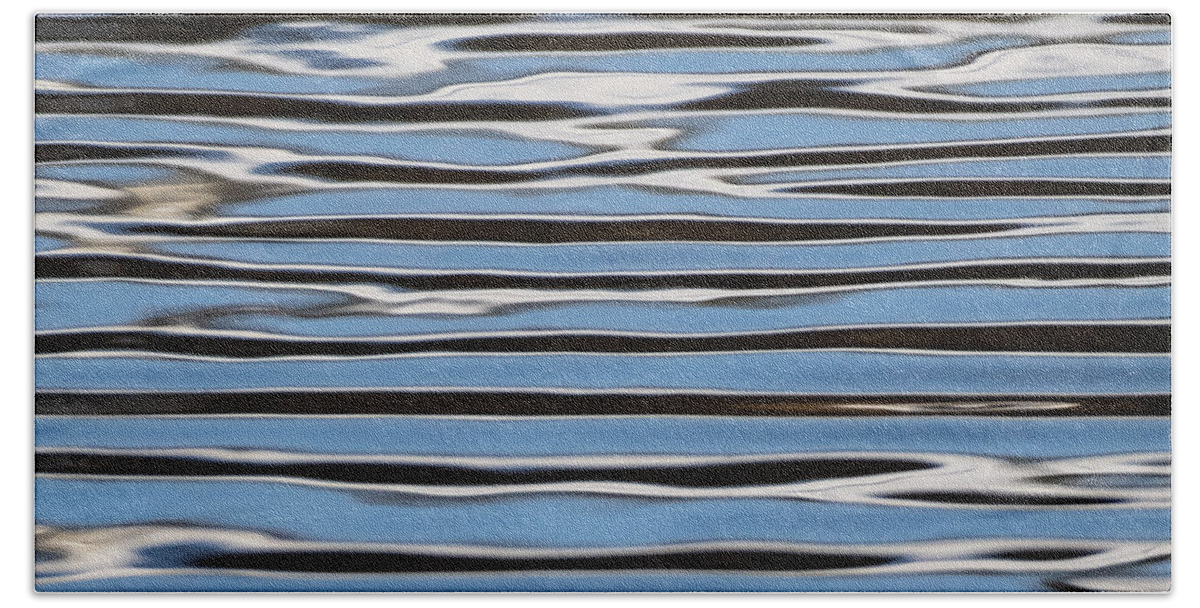 Water Beach Towel featuring the photograph Horizontal Stripes by Linda Bonaccorsi