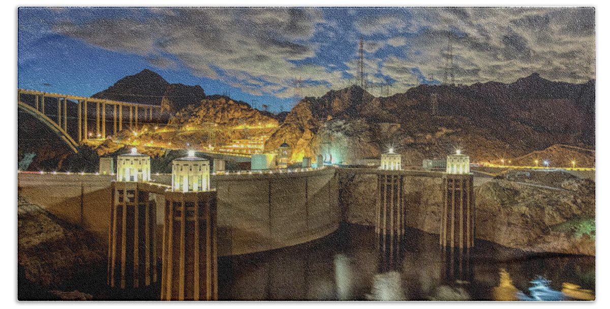  Beach Towel featuring the photograph Hover Dam by Michael W Rogers