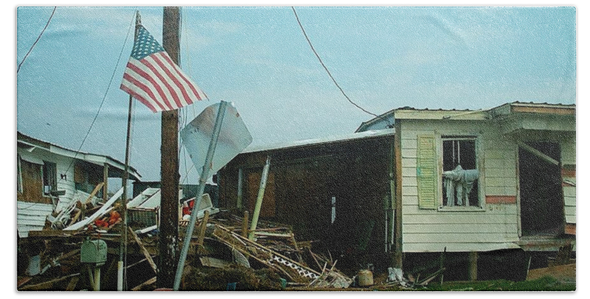  Beach Towel featuring the photograph Hurricane Katrina Series - 7 by Christopher Lotito