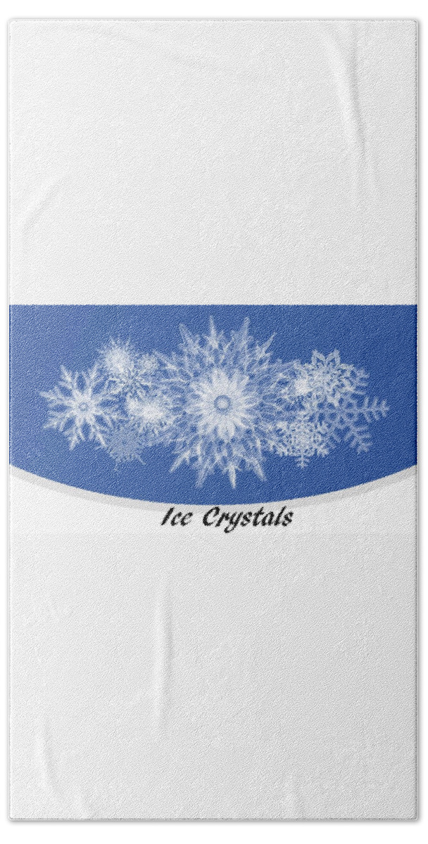Ice Beach Towel featuring the mixed media Ice Crystals Blue by Nancy Ayanna Wyatt