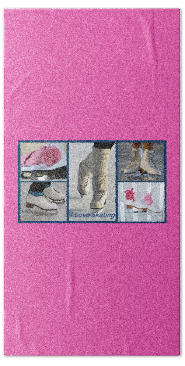 Ice Skates Beach Towel featuring the photograph Ice Skates by Nancy Ayanna Wyatt