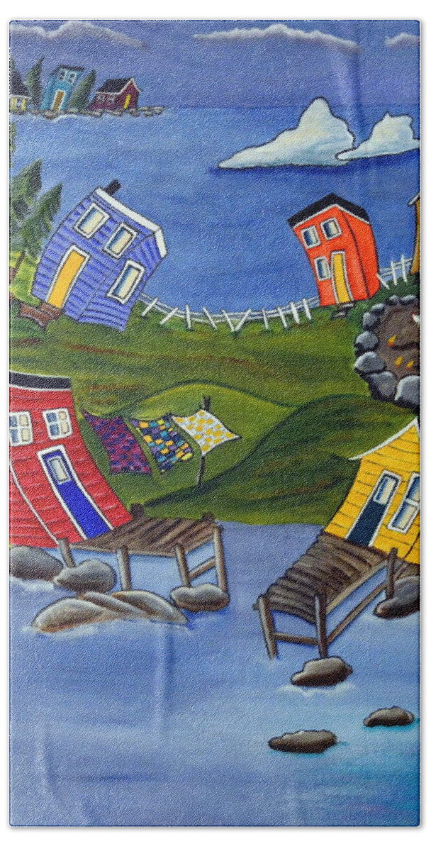 Icebergs Beach Towel featuring the painting Iceberg Alley by Heather Lovat-Fraser