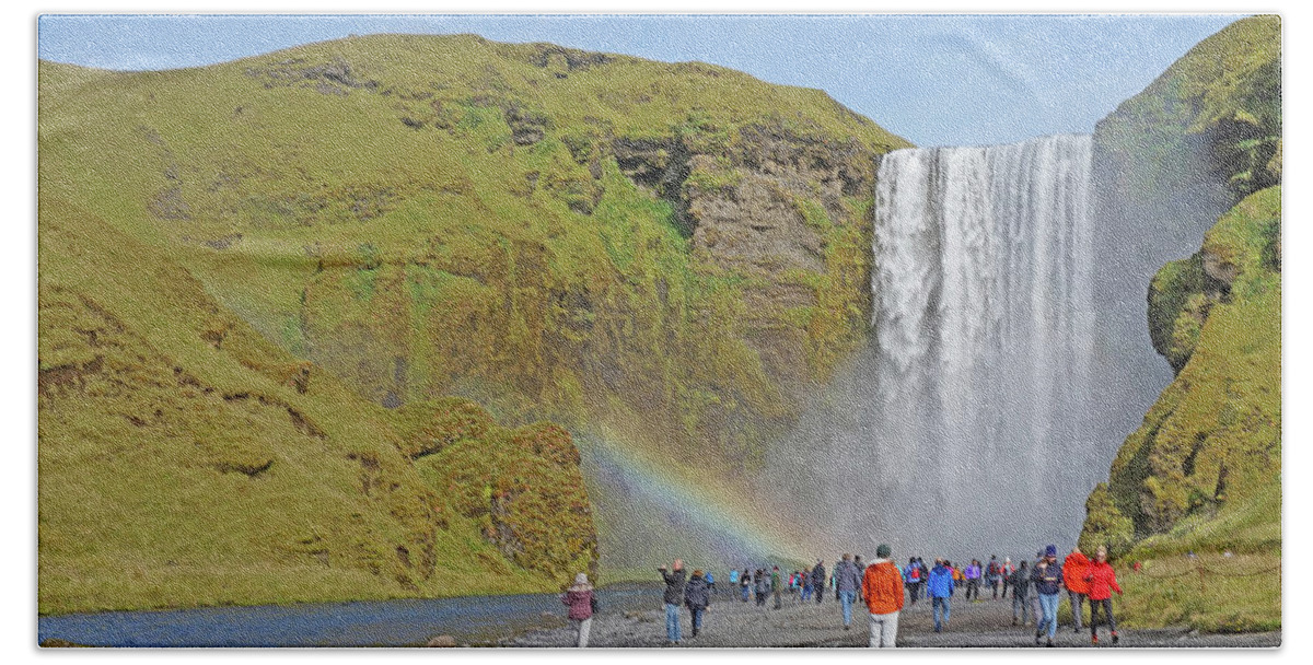 Iceland Beach Towel featuring the photograph Iceland Waterfalls by Yvonne Jasinski