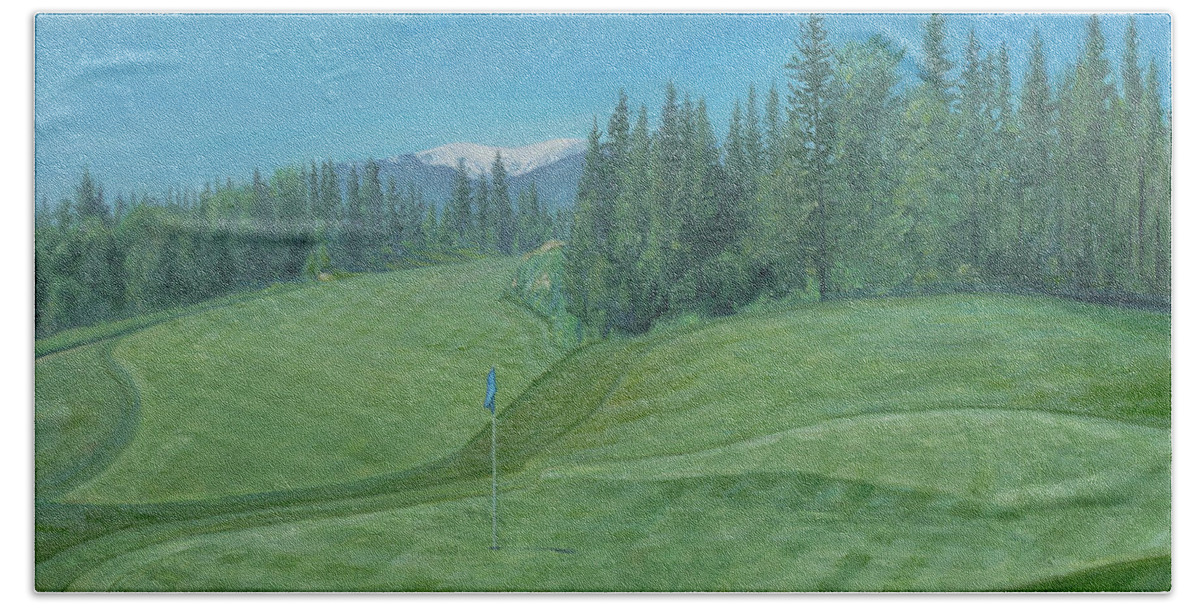 Idaho Club Beach Towel featuring the painting Idaho Club No. 9 by Whitney Palmer