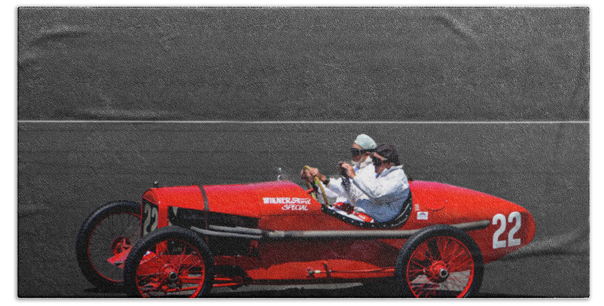  Beach Towel featuring the photograph Indy Vintage Racing by Josh Williams